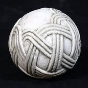 Ornate old world European sphere with intricate interwoven Baroque-style patterns and classical geometric detailing. Different Angle