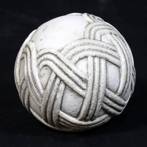 Ornate old world European sphere with intricate interwoven Baroque-style patterns and classical geometric detailing. Different Angle