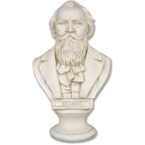 Brahms Bust 17 Outdoor/Indoor Statue - Bella Statues