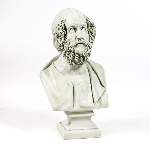 Homer Bust 29 On Sq Base Outdoor/Indoor Statue - Bella Statues