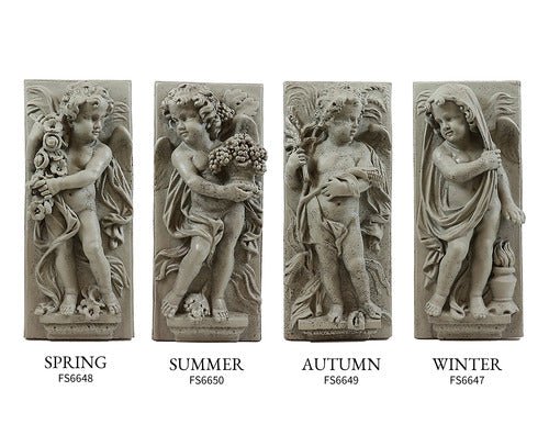 Little Boy Autumn Plaque Outdoor/Indoor Statue - Bella Statues