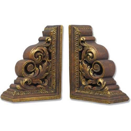Carved Scroll Bookends Outdoor/Indoor Statue - Bella Statues
