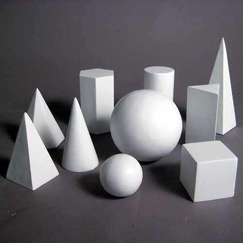 10-Piece Shape Drawing Cast Statue Set (18-Inch)