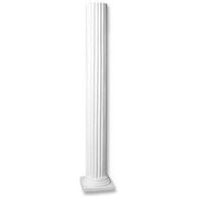 Fluted classical column with a simple capital and base, featuring Greek and Renaissance architectural style with an old world European theme.