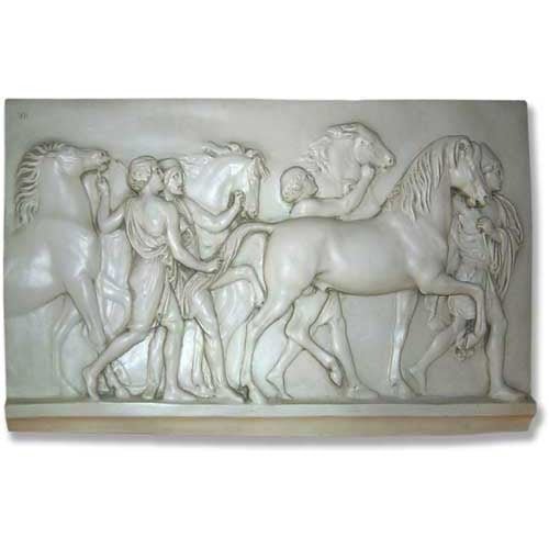 Lifesize Horse Tenders Slab Vii 24 Outdoor/Indoor Statue - Bella Statues