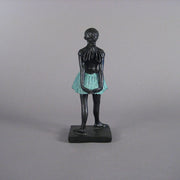 Ballet dancer figurine in classical pose with an ornate, old world European style and Renaissance-inspired detailing. Other Angle