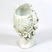 Classical Greek-style bust with ornate, wavy hair and serene expression, inspired by Renaissance and old world European sculpture. Other Angle