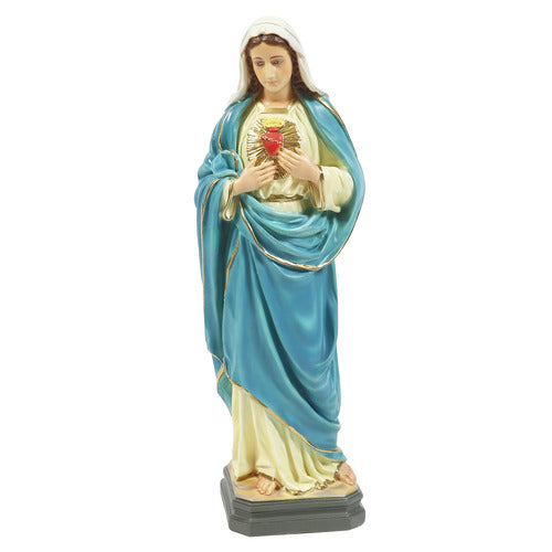 Sacred Heart of Mary statue in classical old world European style with ornate detailing and serene facial expression