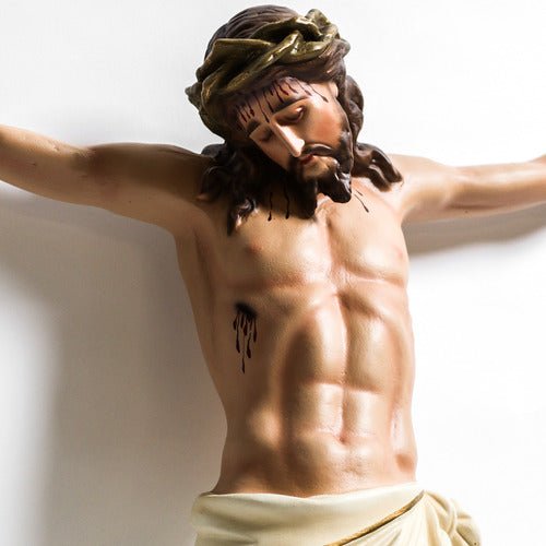 Custom Painted Corpus 33in Head Down Outdoor/Indoor Statue - Bella Statues