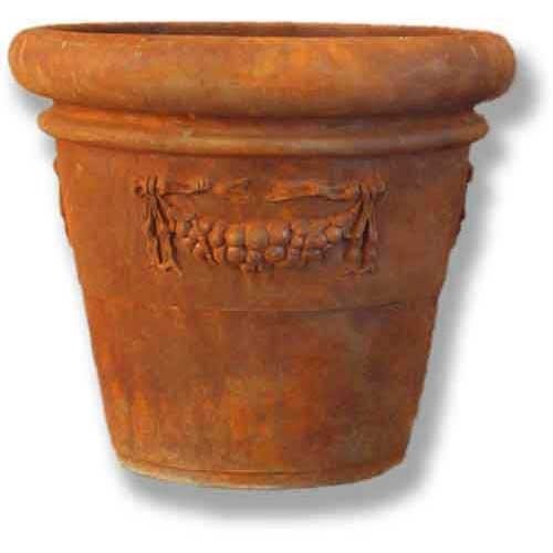 16 Garland Pot 13.5 H (R) Outdoor/Indoor Statue - Bella Statues