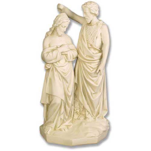 Custom Painted John Baptising Christ Outdoor/Indoor Statue - Bella Statues