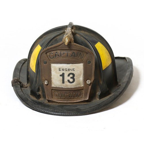 Custom Painted Fireman Helmet Outdoor/Indoor Statue - Bella Statues