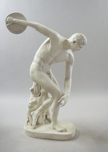 Lifesize Discus Thrower 68" Outdoor/Indoor Statue - Bella Statues