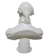 Classical bust of a distinguished man in military attire with ornate epaulettes, inspired by old world European sculpture. Different Angle