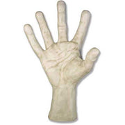 Sculpted hand wall decor with elongated fingers, featuring classical old world European and Renaissance-inspired detailing.