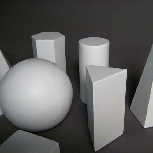 10-Piece Shape Drawing Cast Statue Set (18-Inch)