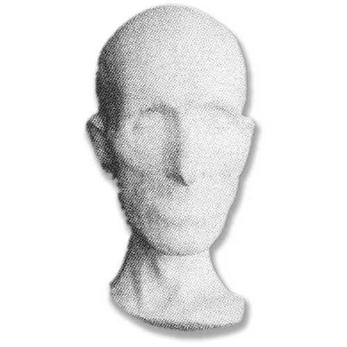 Classical Renaissance-style sculpted male bust with elongated features and smooth, simplified facial details.