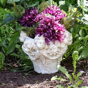 Faces of Cherub pot 10"h Outdoor/Indoor Statue - Bella Statues