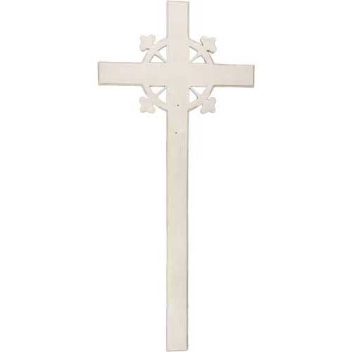 Gothic-style cross with ornate quatrefoil detailing and classical old world European design elements.