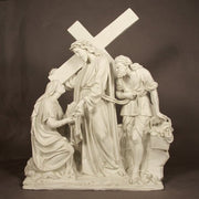 Lifesize Jesus Meets Veronica Station 6 Outdoor/Indoor Statue - Bella Statues