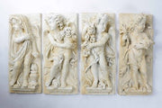 Little Boy Winter Plaque 30 Outdoor/Indoor Statue - Bella Statues