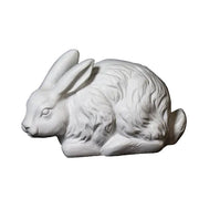 Baroque-style ornate rabbit sculpture with detailed fur and classical European design, evoking old world charm and elegance. Side View
