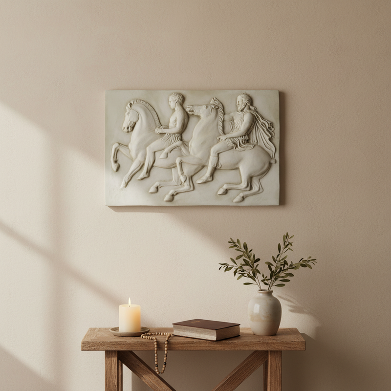 Lifesize Two Horsemen Slab Vi Western  (59.0-Inch)