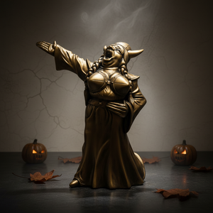 A refined Halloween accent with a dark, captivating presence.