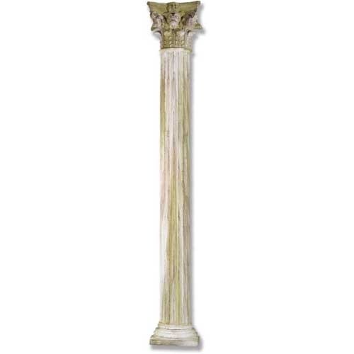 Lifesize Corinthian 1/2 Column - 8' Outdoor/Indoor Statue - Bella Statues