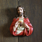 Sacred Heart of Jesus statue in classical Renaissance style, featuring ornate detailing and expressive facial features. Different Angle
