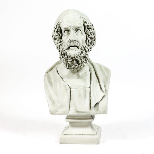 Homer Bust 29 On Sq Base Outdoor/Indoor Statue - Bella Statues