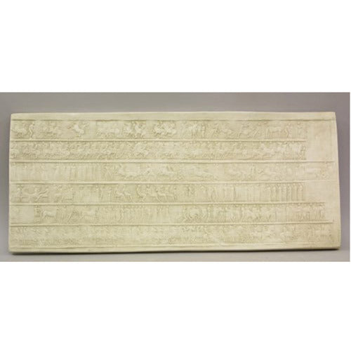 Rectangular panel featuring intricate, ornate bas-relief carvings in classical old world European style with Renaissance and Baroque motifs.