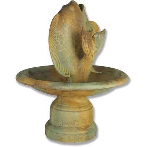 Lifesize Santi Fish & Ped Bowl Set 42 ( Outdoor/Indoor Statue - Bella Statues