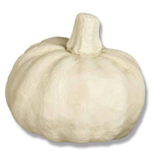 Baroque-inspired ornate pumpkin sculpture with classical old world European detailing and a softly rounded, sculptural form.