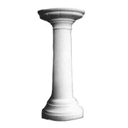 Classical Greek pedestal with fluted column design and ornate base, featuring old world European architectural style.
