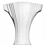 Fluted classical column capital with fan-shaped, ornate old world European design and subtle Renaissance detailing.