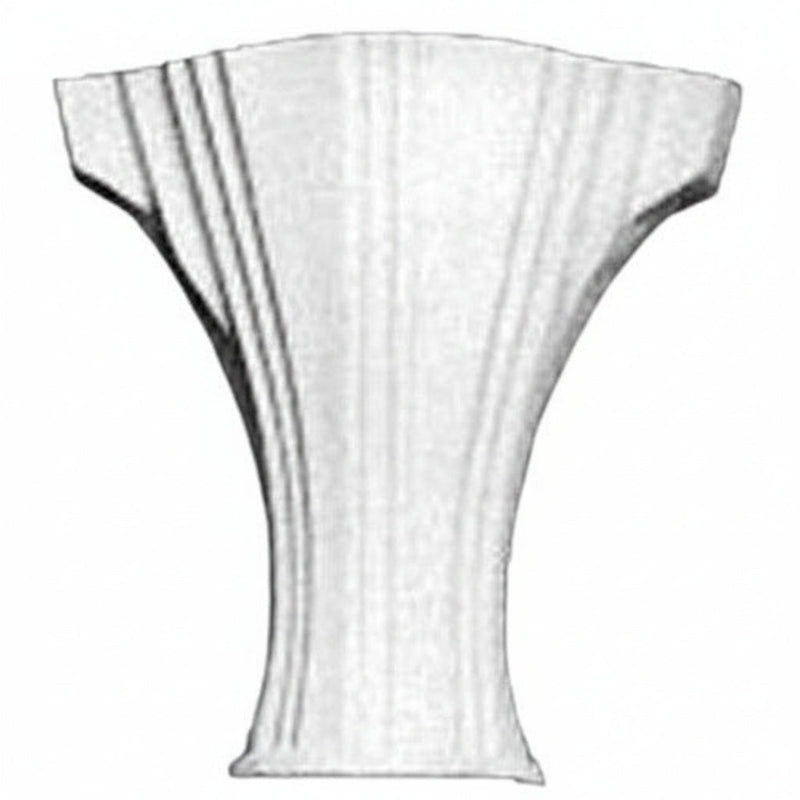Fluted classical column capital with fan-shaped, ornate old world European design and subtle Renaissance detailing.
