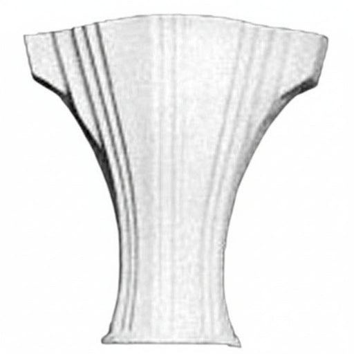 Fluted classical column capital with fan-shaped, ornate old world European design and subtle Renaissance detailing.
