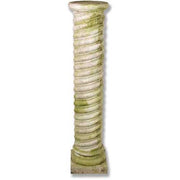 Baroque-style twisted column with ornate spiral detailing and classical old world European architectural design.