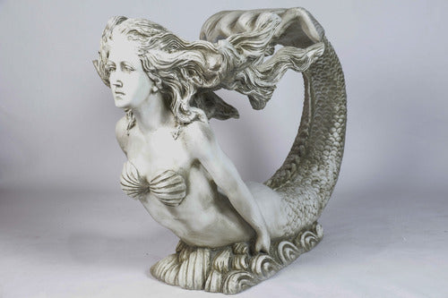 Mermaid Life Size Long Garden Statue (31-Inch)