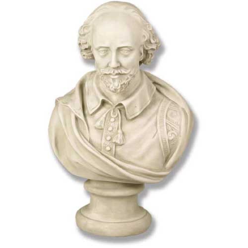 Classical Renaissance-style bust of a bearded man with detailed facial features, ornate collar, and draped garment on a pedestal.