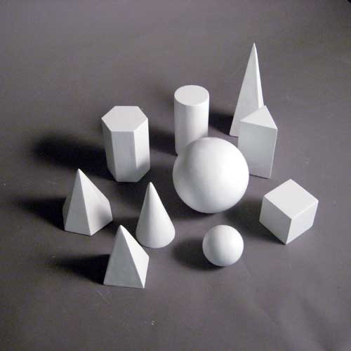 10-Piece Shape Drawing Cast Statue Set (18-Inch)