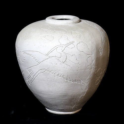 Crane Pot 20 Outdoor/Indoor Statue - Bella Statues