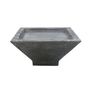 Square basin planter with flared sides and a wide rim, featuring a minimalist, classical architectural style.