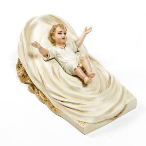 Baby Jesus in Manger Statue (9 - Inch) - Bella Statues