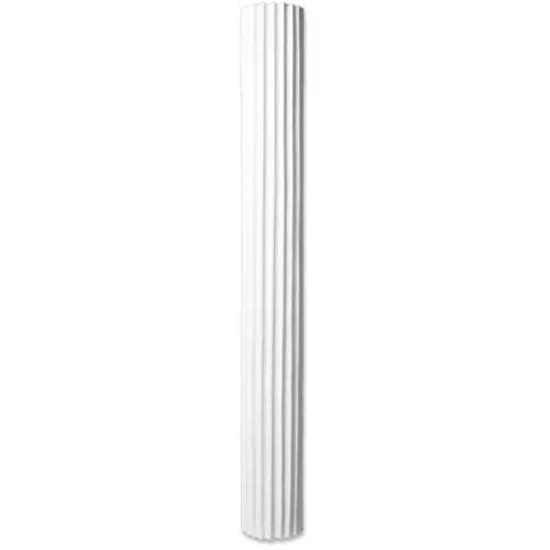 Fluted column with classical Greek architectural style, featuring vertical grooves and an elegant, old world European design.