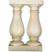 Pair of classical balusters with ornate, old world European design and symmetrical Renaissance-inspired detailing.