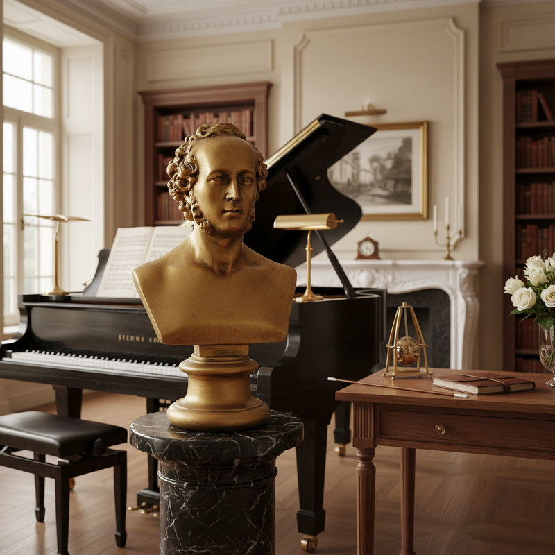 Mendelssohn Medium H Bust Display Decor (17-Inch)