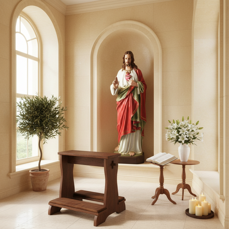 Sacred Heart Jesus Hand Raised Statue (52-Inch)