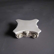 Ornate classical corner capital with intricate Baroque scrollwork and acanthus leaf detailing in old world European style. Additional Angle